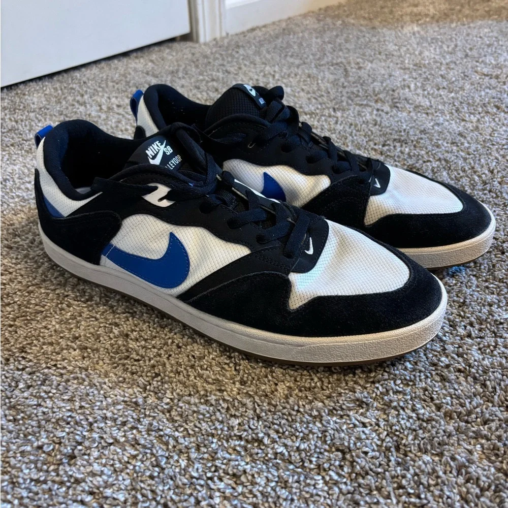 Nike SB Alleyoop White Team Royal Blue Black Mens Skate Sneakers size 11.5 - Picture 2 of 9